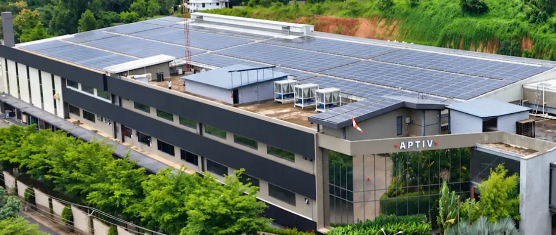 Solar installation at Aptiv, Ernakulam