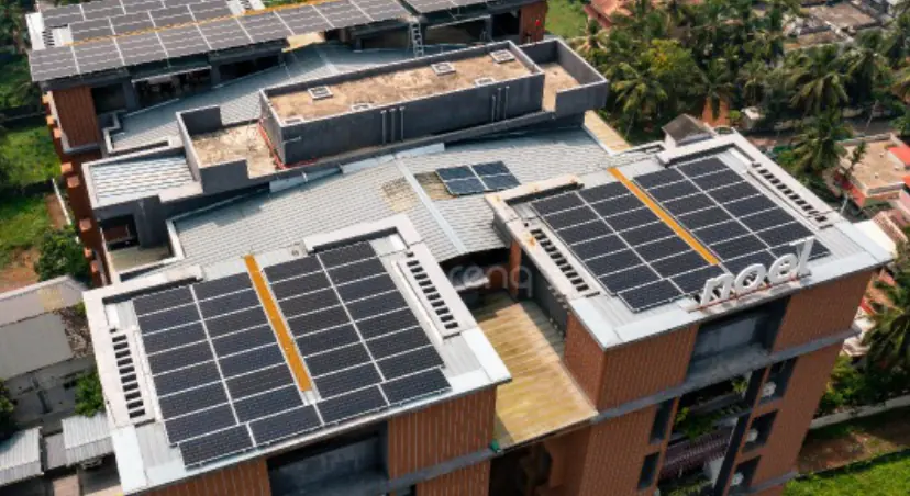 Solar installation at Noel Earth Songs, Kadavanthra