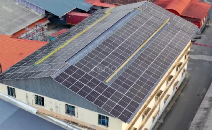 Solar installation at Palm Fibre, Kalavoor